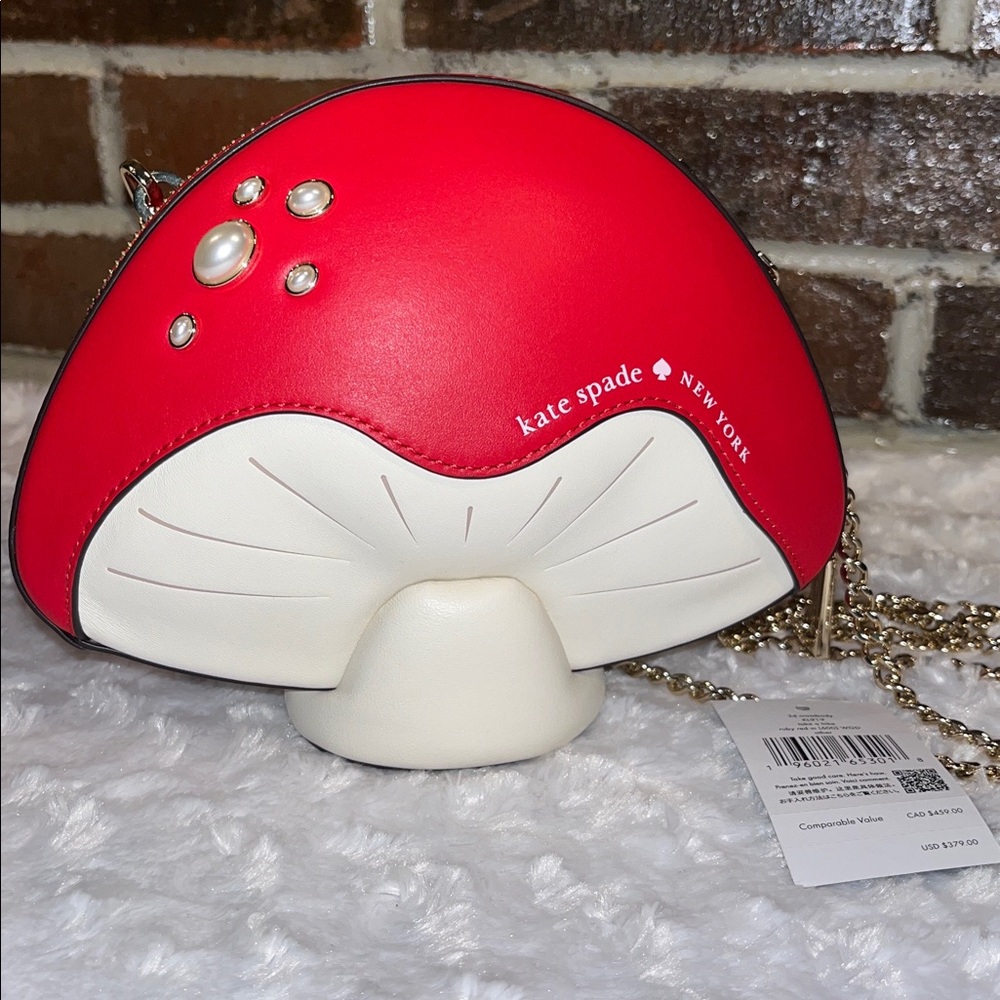 kate spade NWT! $379 MSRP 3d Mushroom Crossbody - Picture 7 of 15
